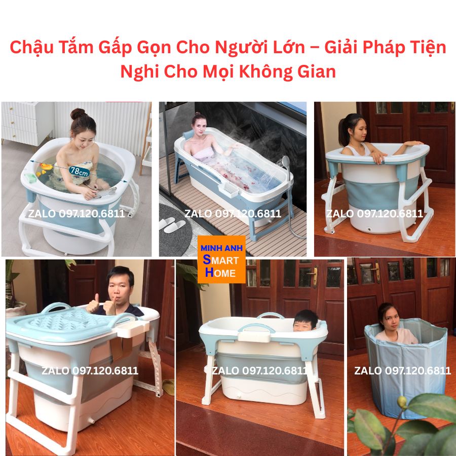 Các mẫu bồn tắm gấp gọn thông minh được ưa chuộng