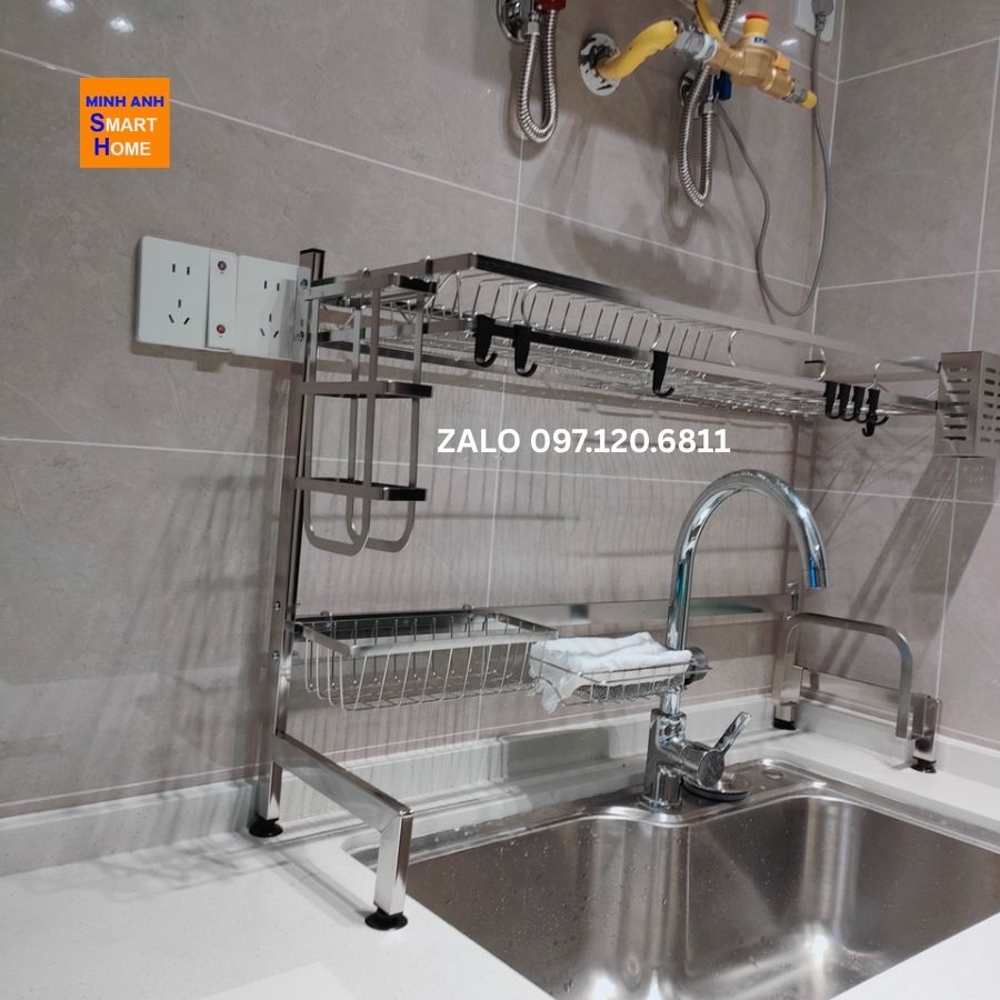 Hình ảnh kệ chén inox 1 tầng của khách hàng tại Bình Dương