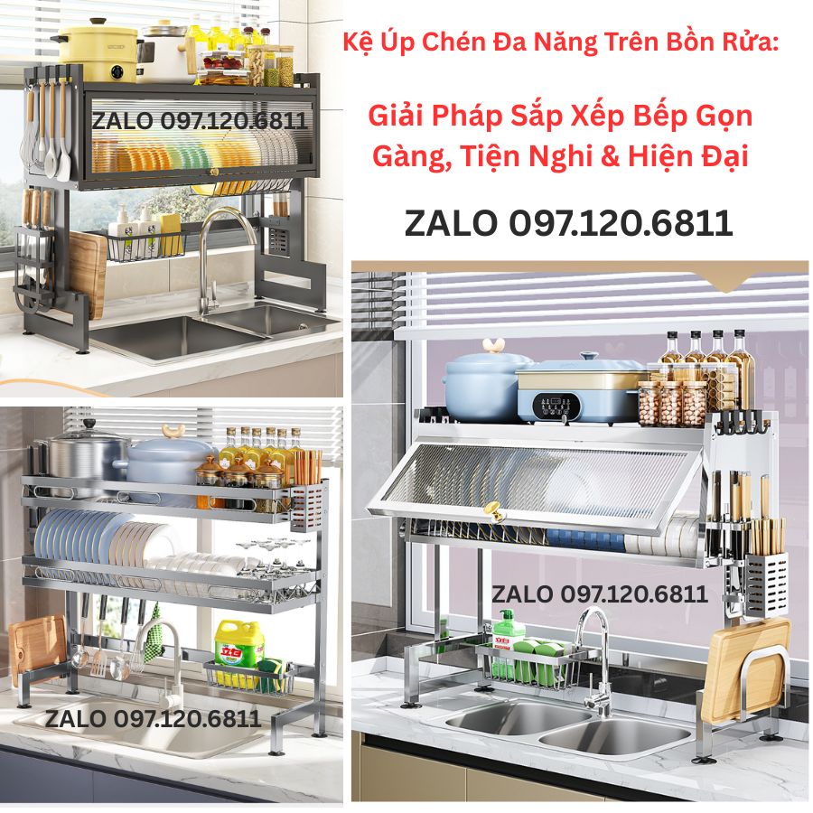 Kệ Úp Chén Đa Năng Trên Bồn Rửa: Giải Pháp Sắp Xếp Bếp Gọn Gàng, Tiện Nghi & Hiện Đại