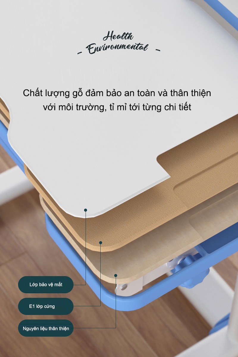Bộ Bàn Học Thông Minh Chống Gù Chống Cận Cho Bé BK-306