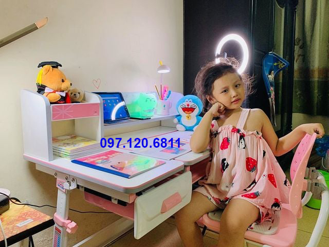 Bộ Bàn Ghế Chống Gù Trẻ Em Dài 100cm Mã JD-5100 Và Ghế MC-159