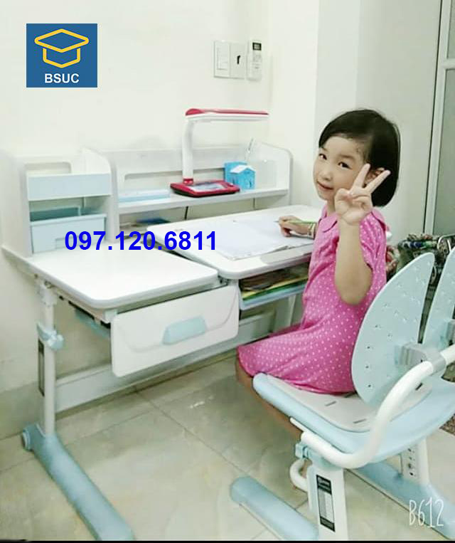 Bộ Bàn Ghế Chống Gù Trẻ Em Dài 100cm Mã JD-5100 Và Ghế MC-159