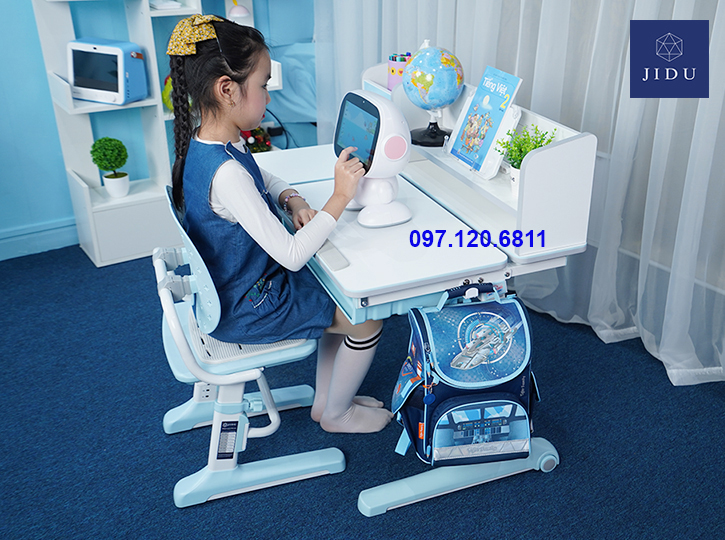 Bộ Bàn Ghế Chống Gù Trẻ Em Dài 100cm Mã JD-5100 Và Ghế MC-159