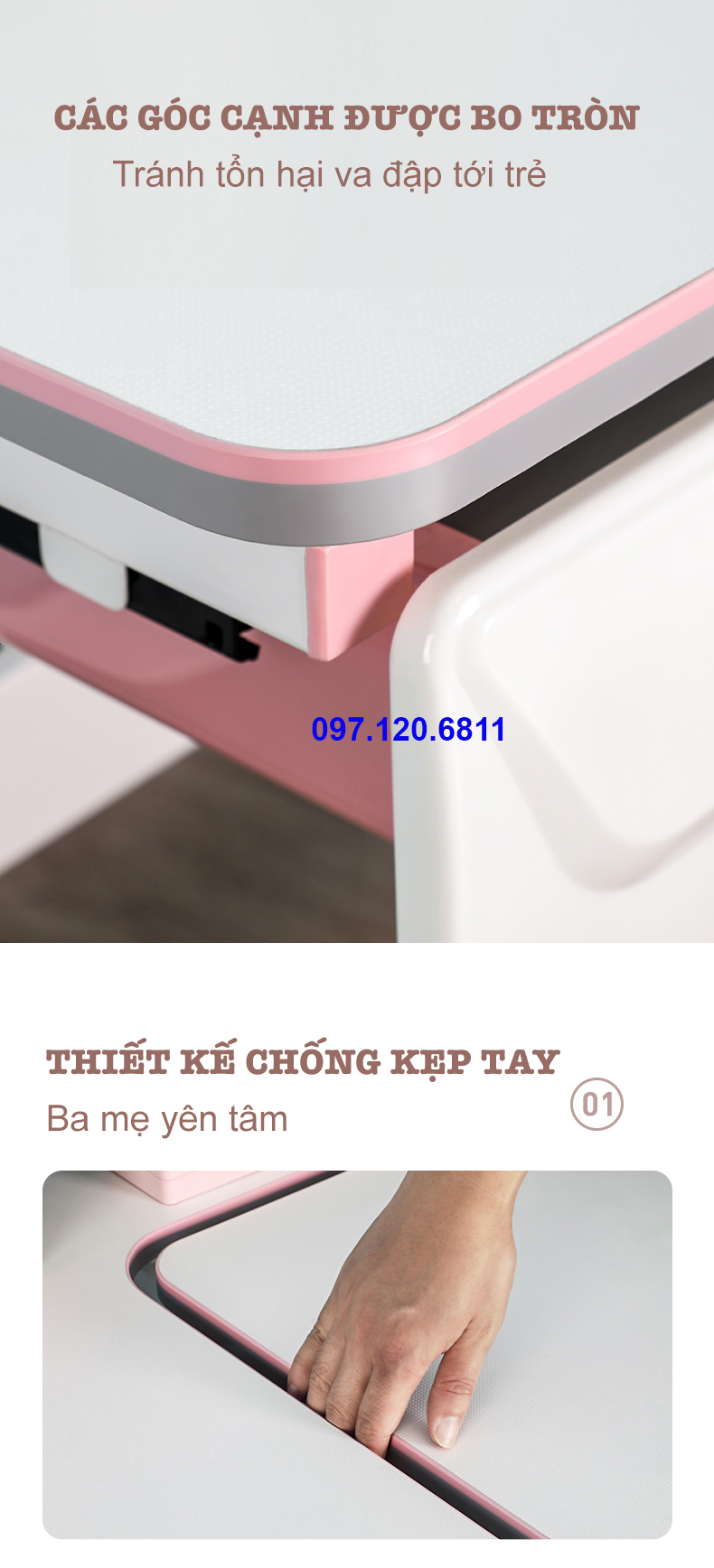 Bộ Bàn Ghế Chống Gù Trẻ Em Dài 100cm Mã JD-5100 Và Ghế MC-159
