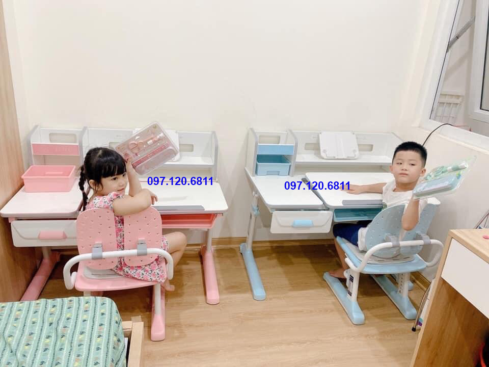 Bộ Bàn Ghế Chống Gù Trẻ Em Dài 100cm Mã JD-5100 Và Ghế MC-159