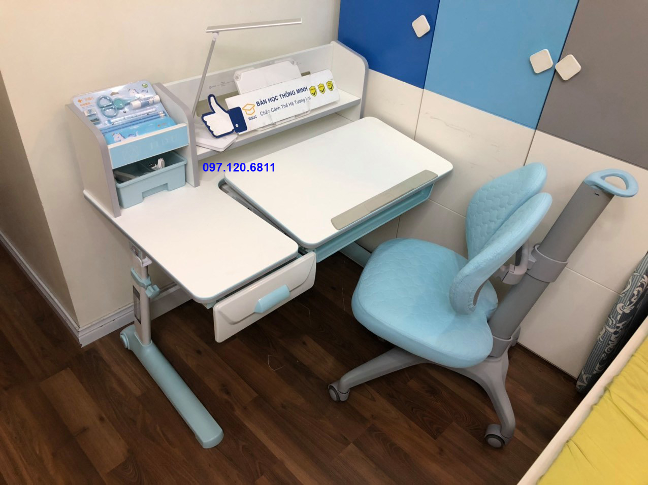 Bộ Bàn Ghế Chống Gù Trẻ Em Dài 100cm Mã JD-5100 Và Ghế MC-159