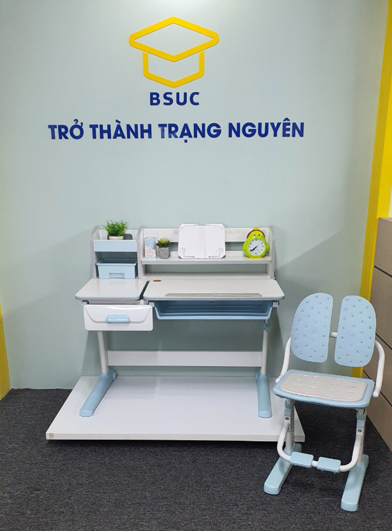 Bộ Bàn Ghế Chống Gù Trẻ Em Dài 100cm Mã JD-5100 Và Ghế MC-159