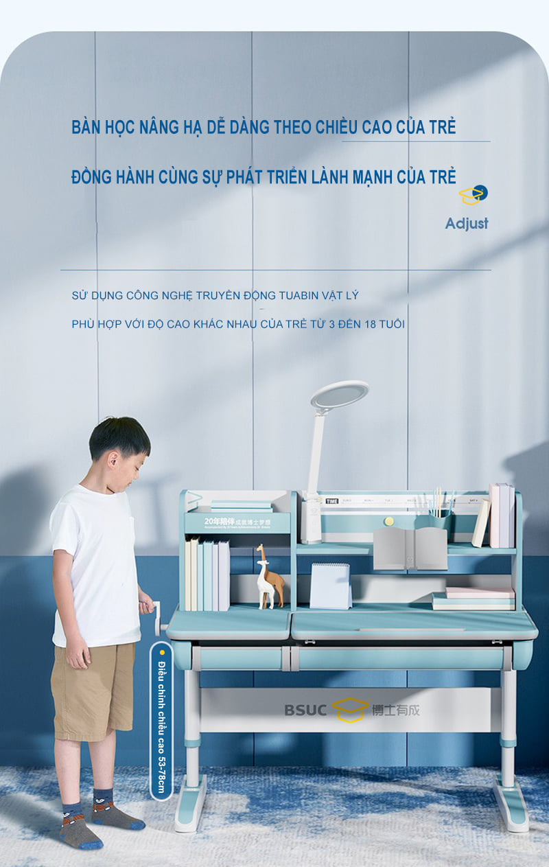 Bàn Học Chống Gù Chống Cận Cao Cấp DRZ-12001