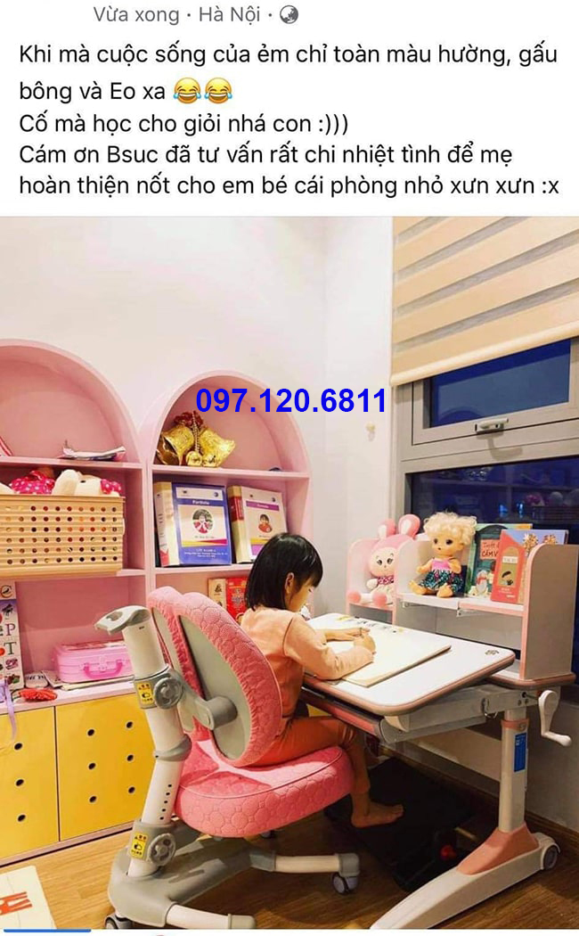 Bộ Bàn Học Chống Gù Chống Cận 80cm Mã DRZ-8001 Và Ghế Chống Gù MC-159