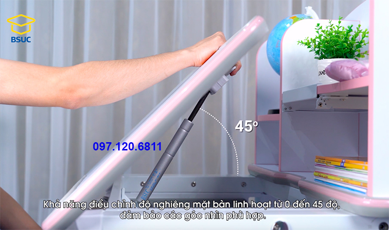 Bộ Bàn Học Chống Gù Chống Cận 80cm Mã DRZ-8001 Và Ghế Chống Gù MC-159