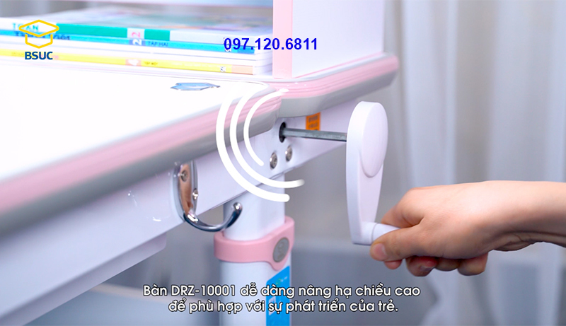 Bộ Bàn Học Chống Gù Chống Cận 80cm Mã DRZ-8001 Và Ghế Chống Gù MC-159