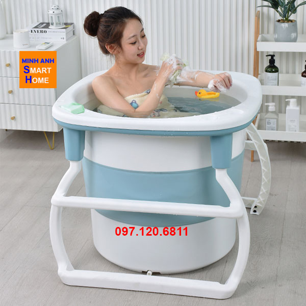Bồn Tắm Gấp Gọn Tròn Cao Cấp - Vừa Mọi Nhà Tắm