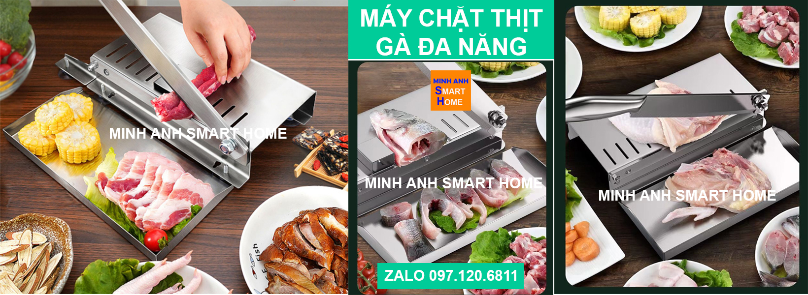 Máy chặt thịt gà chặt sườn chặt cá