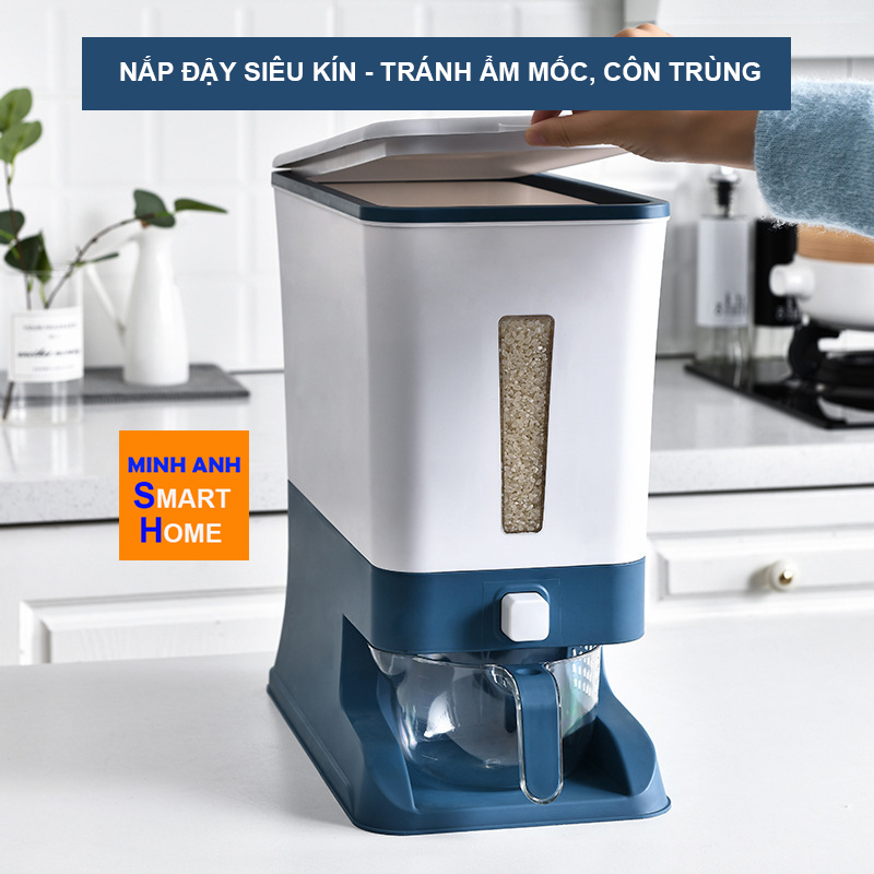 Thùng Đựng Gạo Thông Minh Chống Ẩm Mốc, Chuột Gián Và Côn Trùng Hữu Hiệu