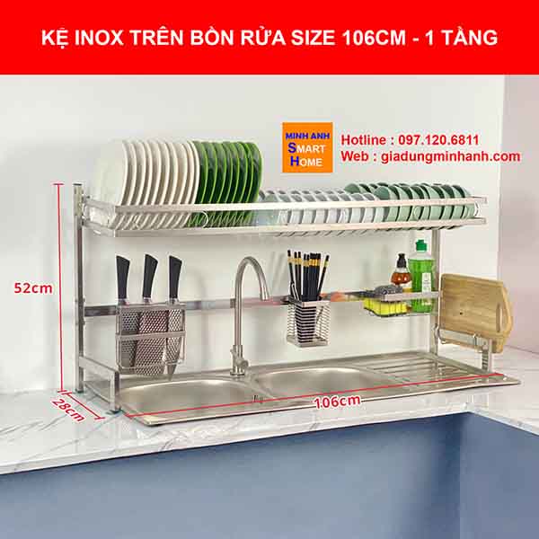Kệ Chén Inox Trên Bồn Rửa Được Ưa Chuộng