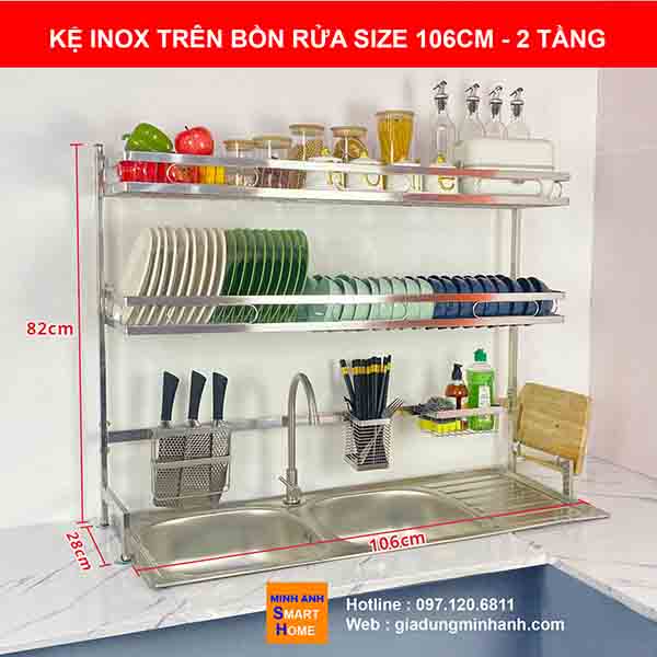 Kệ Chén Inox Trên Bồn Rửa Được Ưa Chuộng