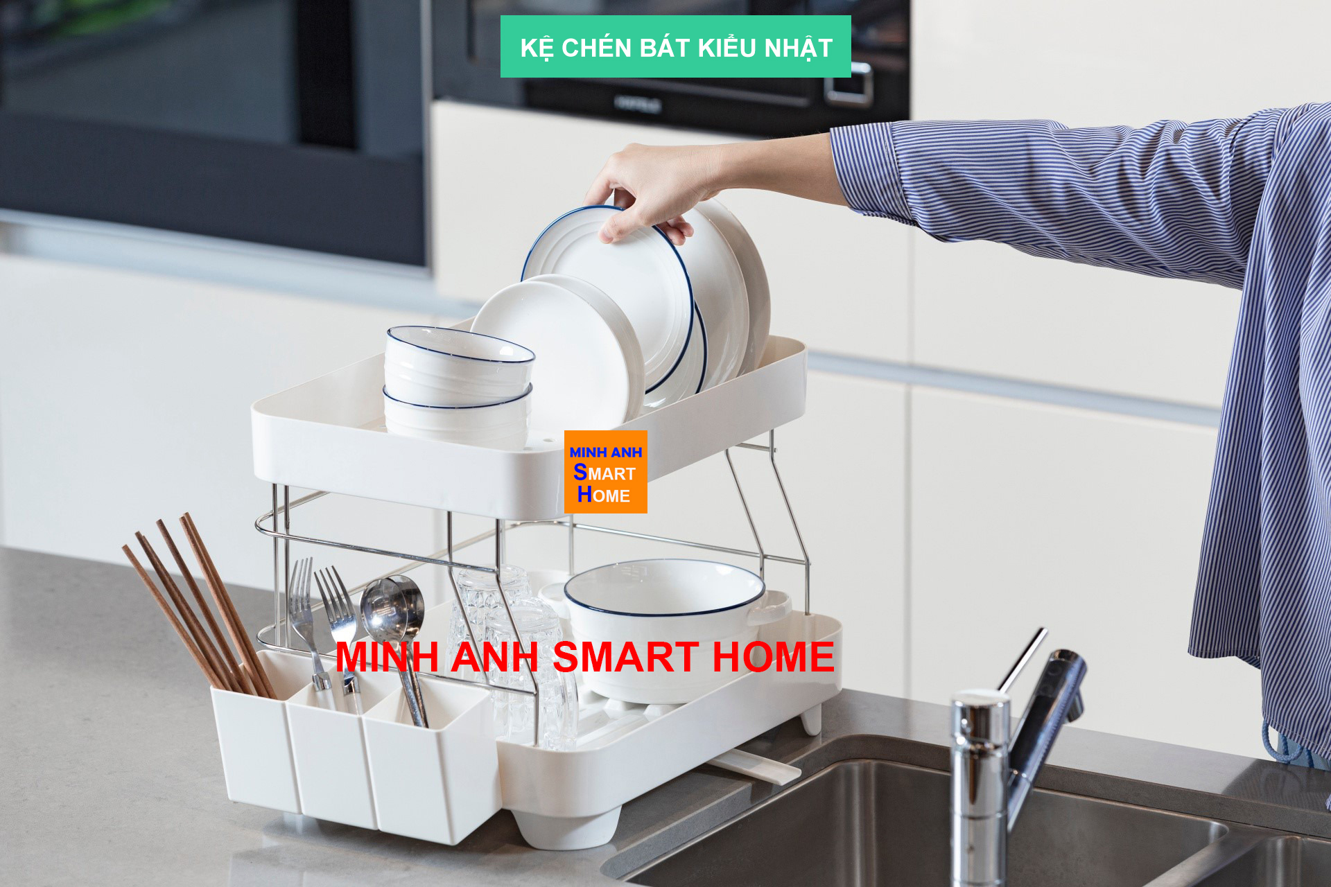 Kệ Úp Bát Đĩa Cốc Chén Đa Năng