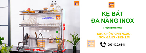 kệ bát đa năng trên bồn rửa