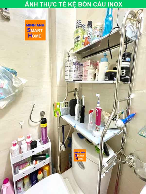 Kệ Toilet, Kệ Để Sau Bồn Cầu, Kệ Để Sau Máy Giặt, Kệ Nhà Tắm Đa Năng