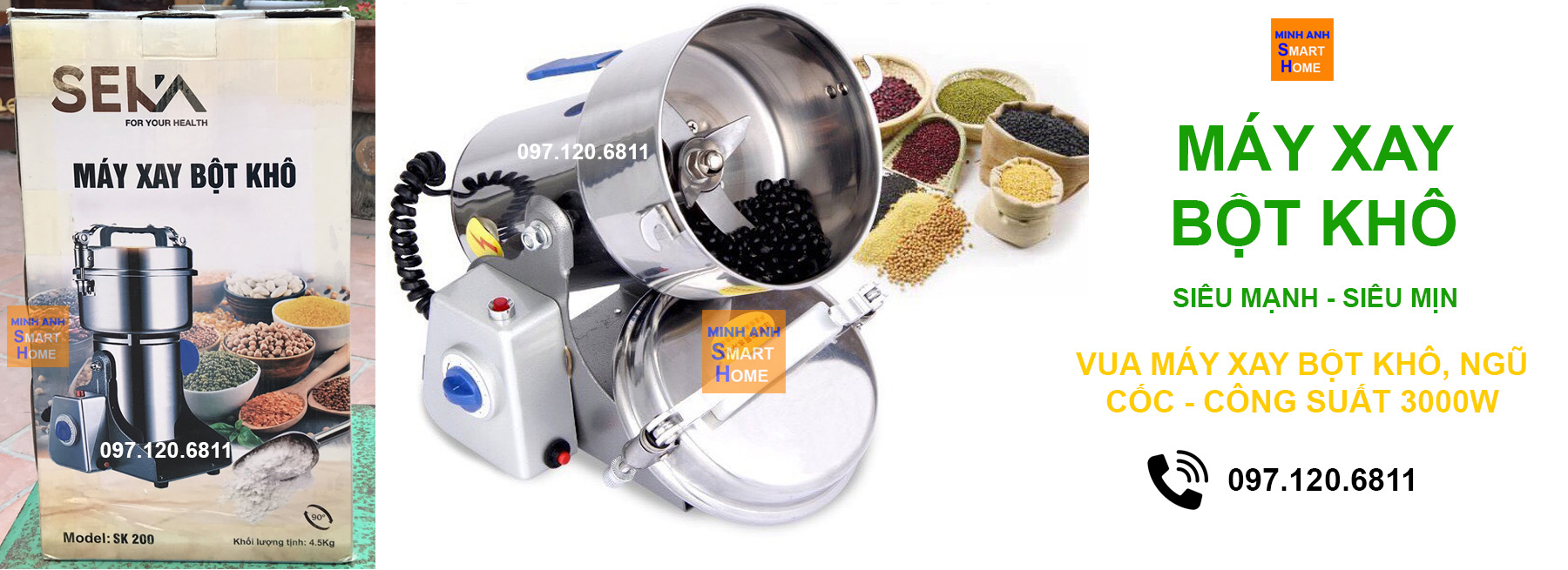 MÁY XAY BỘT KHÔ SEKA