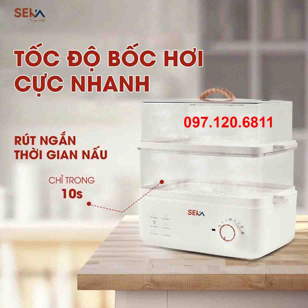 Nồi hấp điện Seka có tốc độ bốc hơi cực nhanh