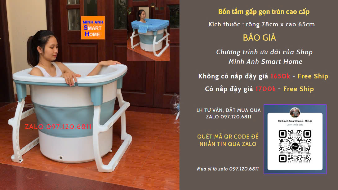 Báo giá bồn tắm gấp gọn tròn