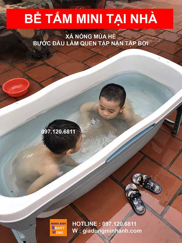 Hình ảnh thực tế bể tắm mini tại nhà