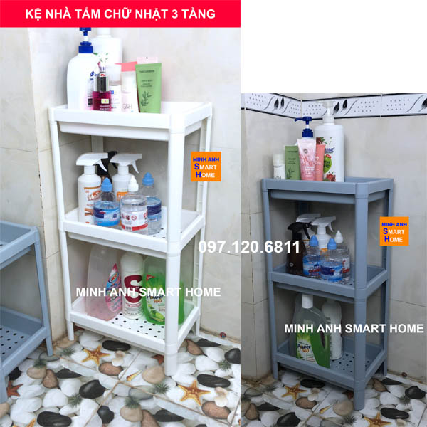 Kệ nhà tắm - Kệ chữ nhật 3 tầng