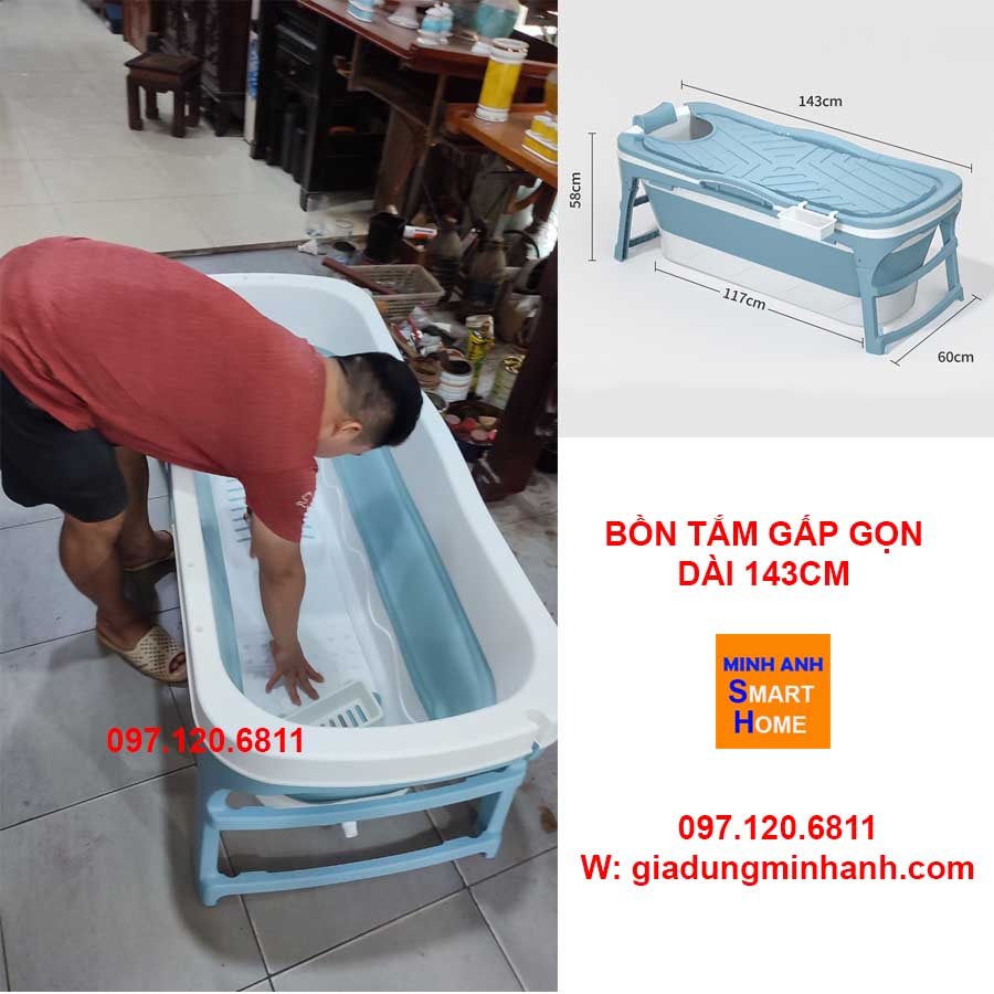 Giao bồn tắm gấp gọn cho khách hàng tại Ngọc Khánh, Ba Đình, Hà Nội